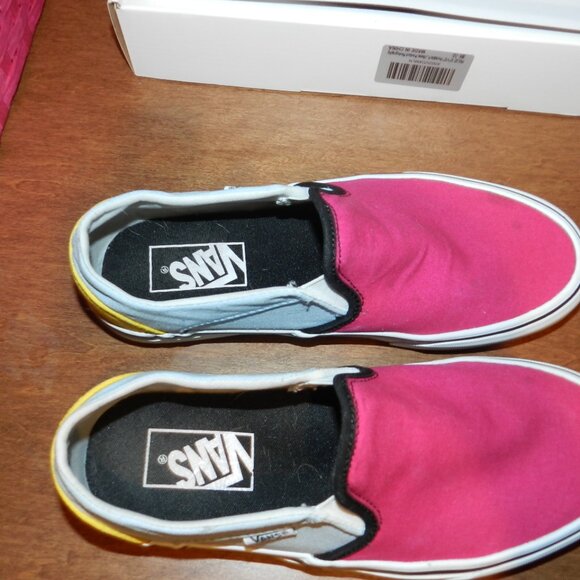 Women's Asher Color Block Slip In VANS Sneakers Size 7 - Picture 5 of 16